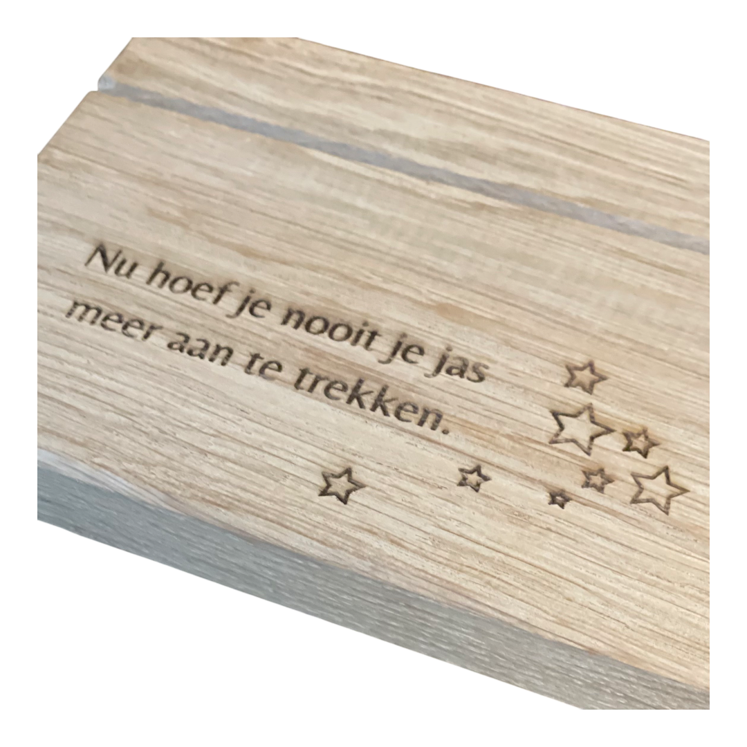 Herinneringsplank | Voor altijd in ons hart | Drie hartjes - Afbeelding 3