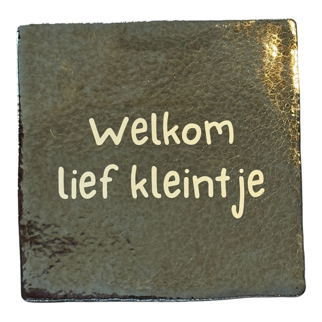 Tegeltje | Zelf samenstellen | Welkom lief kleintje - Afbeelding 5
