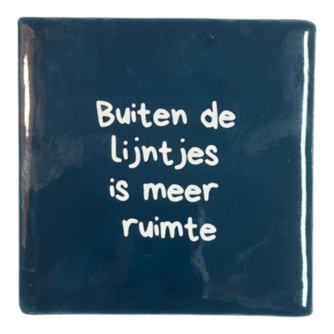 Tegeltje | Zelf samenstellen | Buiten de lijntjes is meer ruimte - Afbeelding 3