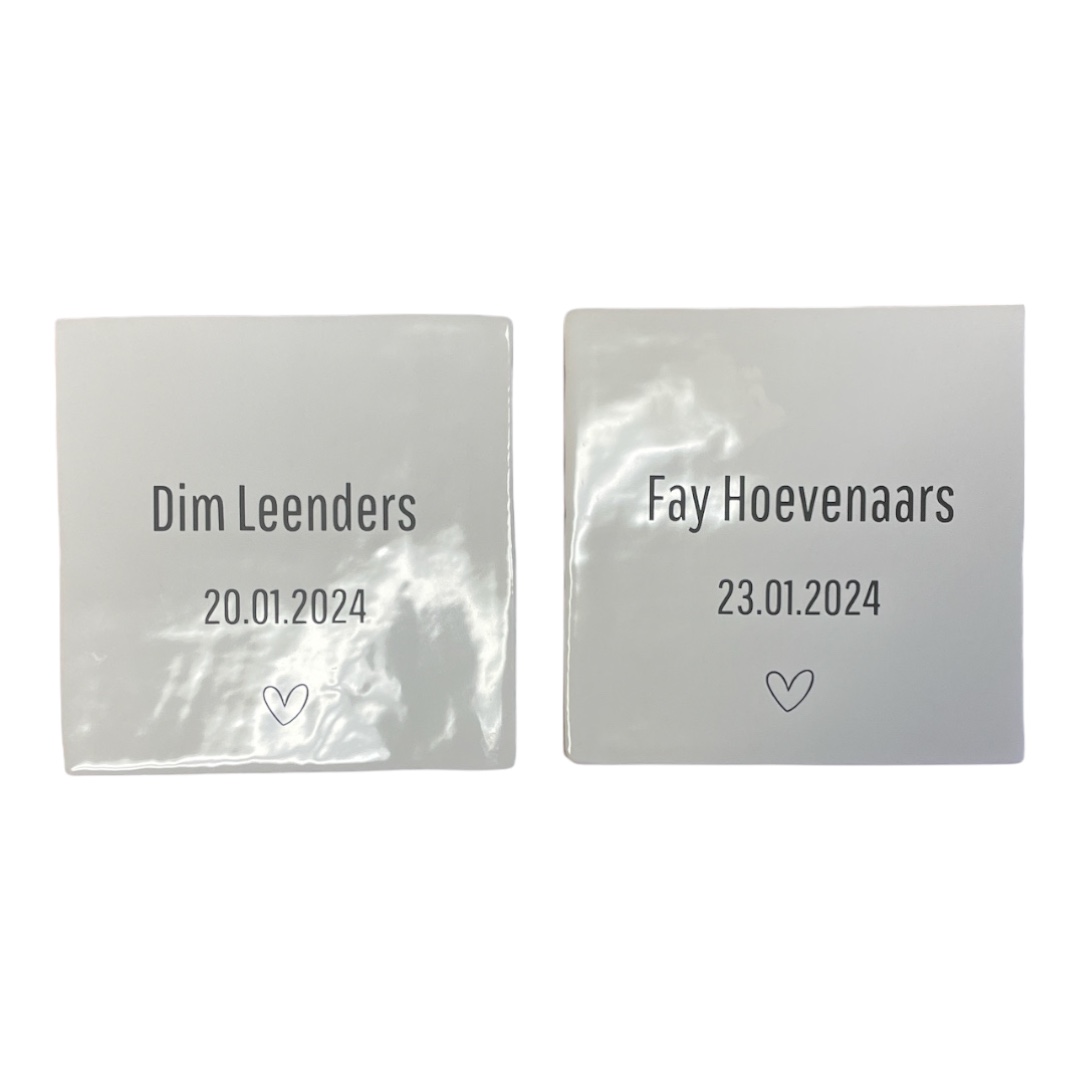 Tegeltje | Personaliseren | Eigen tekst | Ontvangt vooraf ontwerpen ter goedkeuring - Afbeelding 20