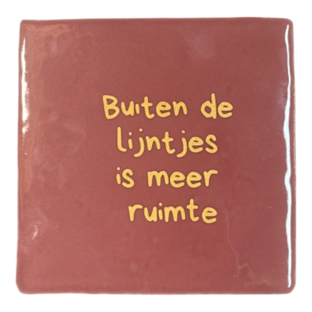 Tegeltje | Zelf samenstellen | Buiten de lijntjes is meer ruimte - Afbeelding 4