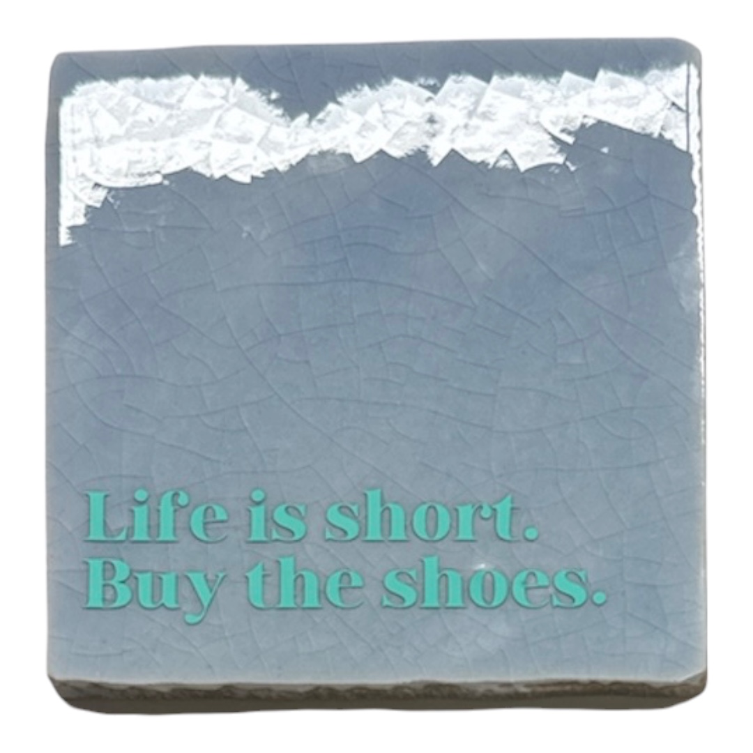 Tegeltje | Zelf samenstellen | Life is short.. buy the shoes - Afbeelding 3