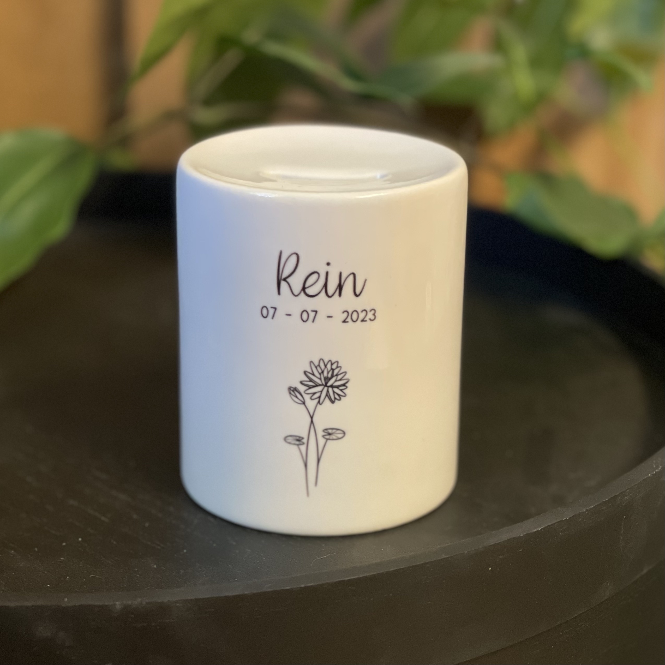 Spaarpot | Personaliseren | Geboortebloem - Afbeelding 3