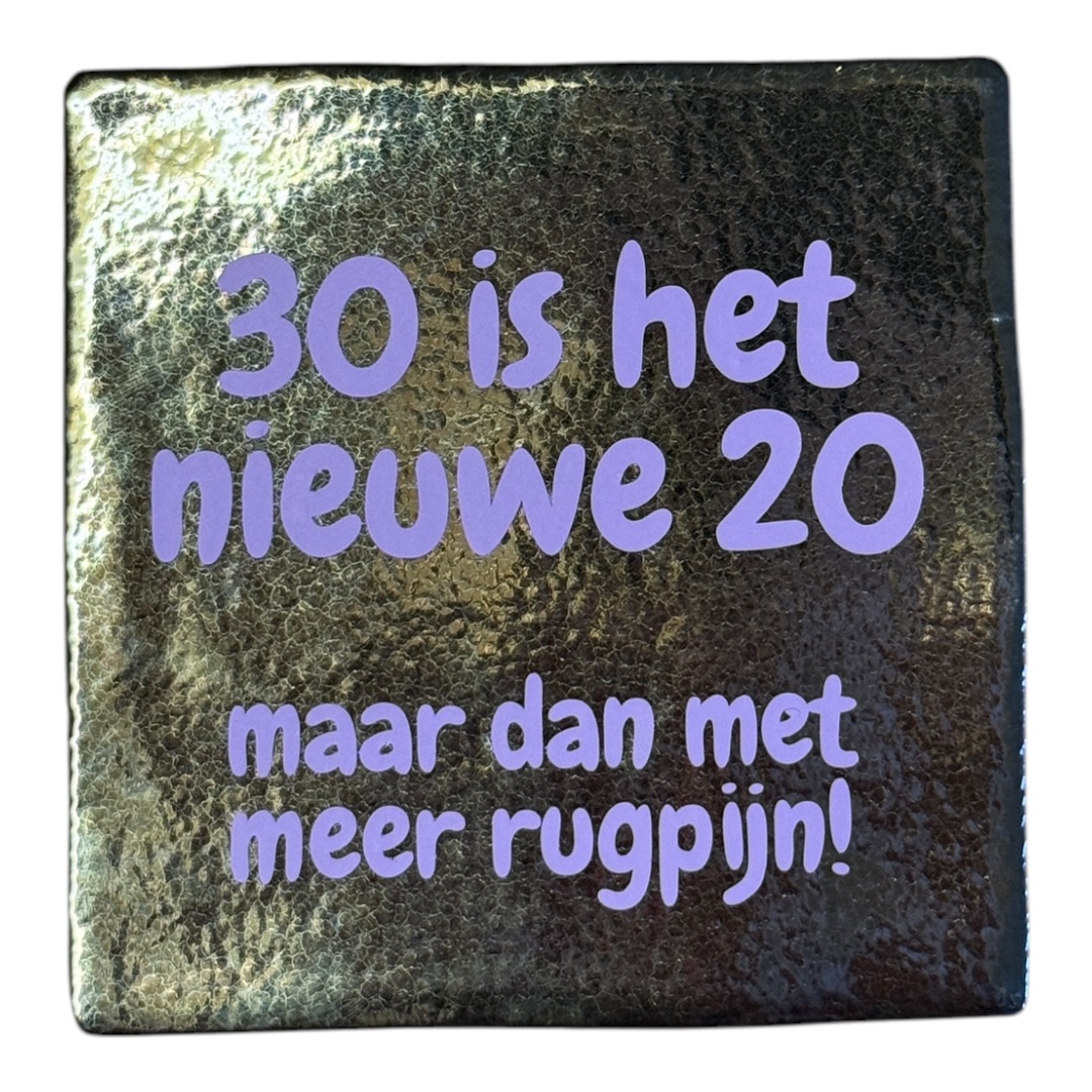 Tegeltje | Personaliseren | Leeftijd + .. is het nieuwe .. maar dan met meer rugpijn - Afbeelding 3